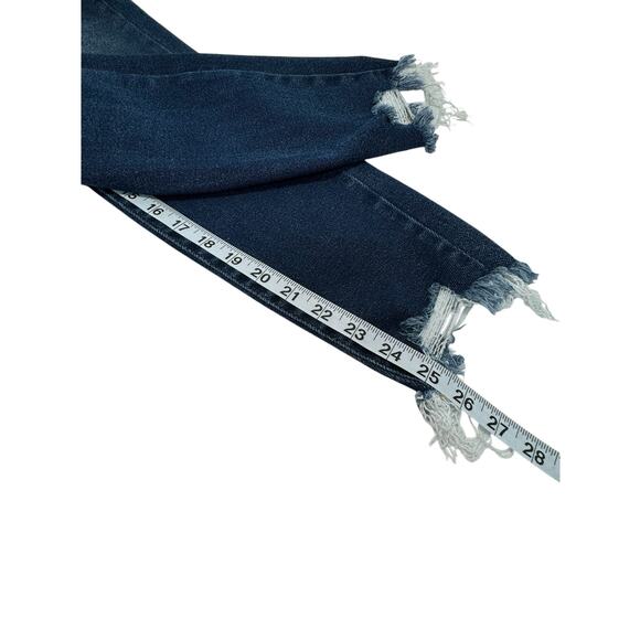 KanCan Ankle Skinny Jeans 9/26 High Rise Distress Blue Dark Wash Phoenix KC8567D - Picture 11 of 14